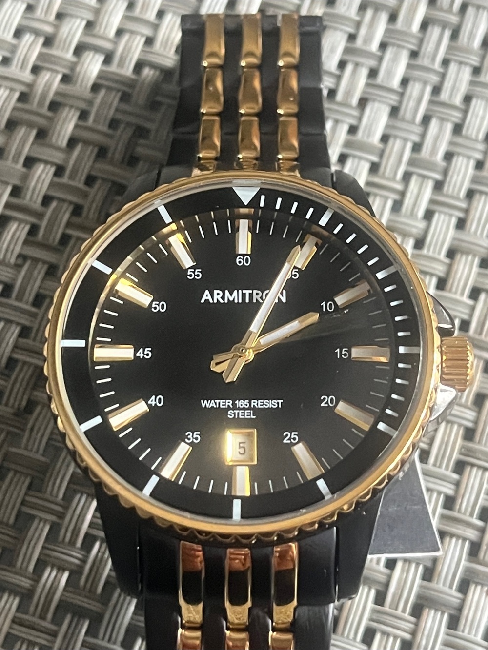 Armitron Black and Gold Two-Tone Men's Watch